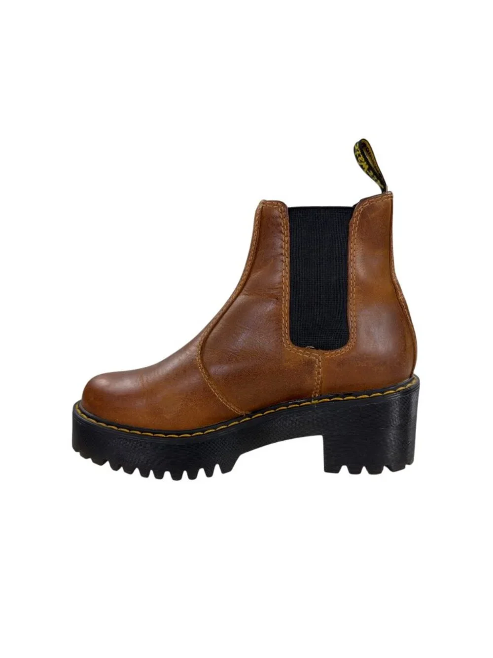 Dr. Martens Rometty Chelsea Platform Boots Womens Size 6 Crazy Horse Brown